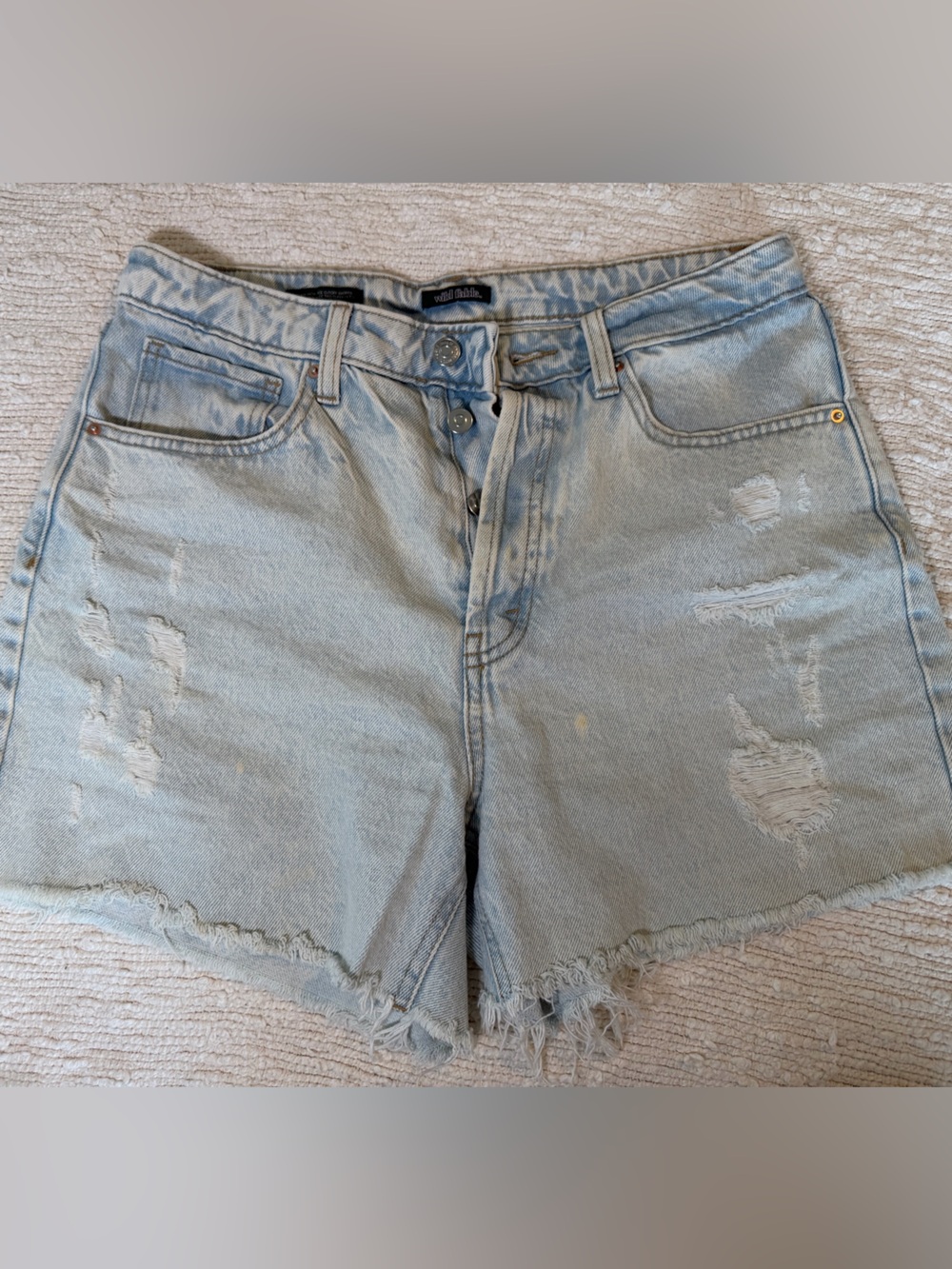 wild fable Light Wash Distressed Denim Shorts